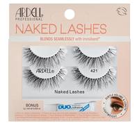 Ardell Naked Lashes 421 False Lashes Kit, Subtle Volume & Length, Round Shape, False Eyelashes with Invisiband, Lightweight & Comfortable, Includes Duo Adhesive, 2 Pairs of Strip Eyelashes
