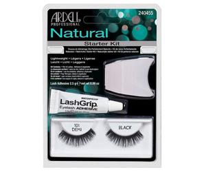 Ardell Natural Lash Starter Kit - 101 Demi Black - Waterproof Adhesive Included