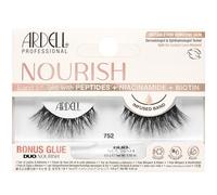 Ardell Nourish Lashes 752 - Voluminous False Eyelashes with Peptides & Biotin Infused Band, Lash Glue Included, Fluffy Wispy Strip Lashes for Sensitive Eyes, 4 Pack