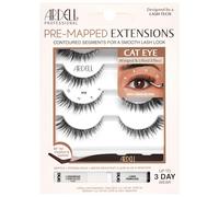 Ardell Pre-Mapped Eyelash Extensions Kit - False Lashes Cat Eye, Reusable Segmented Lash Strips, Long-Lasting with Lash Glue and Remover, 4-pack