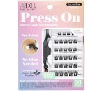 Ardell Press On Lashes Underlash Extensions, Faux Mink Natural - Pre-Glued Lash Clusters, No Glue Needed, Eyelash Cluster, Green Tea & Peptides Infused with Applicator, DIY Lash Extensions, 30 ct