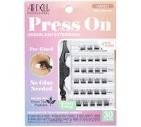 Ardell Press On Lashes Underlash Extensions, Naked Soft Volume - Pre-Glued Lash Clusters, No Glue Needed, Eyelash Cluster, Green Tea & Peptides Infused with Applicator, DIY Lash Extensions, 30 ct