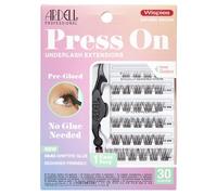 Ardell Press On Lashes Underlash Extensions Wispies Natural Brown - Pre-Glued Individual Lash Clusters, No Glue Needed Eyelash Clusters, DIY Lash Extensions, 30 ct