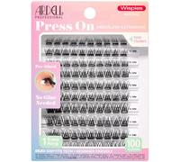 Ardell Press On Lashes Wispies Natural - Pre Glued Underlash Extensions, Wispy Lash Clusters, Natural Eyelash Clusters, No Glue Needed, DIY Cluster Eyelash Extensions, 100 ct