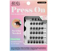 Ardell Press On Pre-Glued Underlash Eyelash Extensions, Faux Mink Volume Cluster Lashes Kit, Beginner-Friendly DIY Lash Extension Kit with Applicator, Assorted Lengths, 30 Lash Clusters
