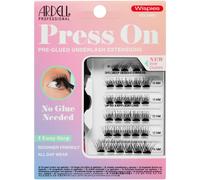 Ardell Press On Pre-Glued Eyelash Extension with Applicator - Wispies Volume Customizable DIY Lash Clusters Beginner Friendly Individual Lashes 30