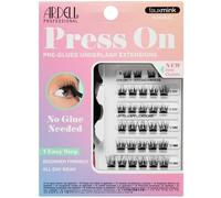 Ardell Press On Pre-Glued Underlash Eyelash Extensions, Faux Mink Natural Cluster Lashes Kit, Beginner-Friendly DIY Lash Extension Kit with Applicator, Assorted Lengths, 30 Lash Clusters