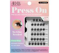 Ardell Press On Pre-Glued Underlash Eyelash Extensions, Faux Mink Volume Cluster Lashes Kit, Beginner-Friendly DIY Lash Extension Kit with Applicator, Assorted Lengths, 30 Lash Clusters