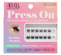 Ardell Press On Pre-Glued Underlash Eyelash Extensions, Naked Natural Cluster Lashes Kit, Beginner-Friendly DIY Lash Extension Kit, Assorted Lengths, Mini Pack, 12 Lash Clusters