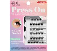 Ardell Press On Pre-Glued Underlash Eyelash Extensions, Wispies Natural Cluster Lashes Kit, Beginner-Friendly DIY Lash Extension Kit with Applicator, Assorted Lengths, 30 Lash Clusters