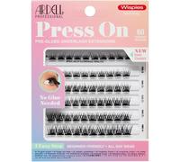 Ardell Press On Pre-Glued Underlash Eyelash Extensions, Wispies Natural Cluster Lashes Kit, Beginner-Friendly DIY Lash Extension Kit with Applicator, Assorted Lengths, 60 Lash Clusters