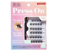 Ardell Press On Pre-Glued Underlash Eyelash Extensions, Wispies Natural Cluster Lashes Kit, Beginner-Friendly DIY Lash Extension Kit with Applicator, Assorted Lengths, 30 Lash Clusters