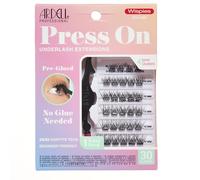 Ardell Press On Pre-Glued Underlash Eyelash Extensions, Wispies Volume Cluster Lashes Kit, Beginner-Friendly DIY Lash Extension Kit with Applicator, Assorted Lengths, 30 Lash Clusters