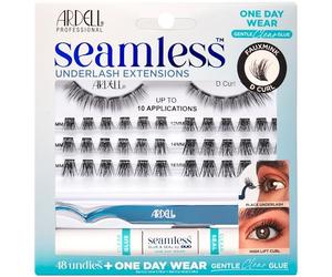 Ardell Seamless Underlash Extensions Kit, Faux Mink D Curl Cluster Lashes, DIY Lash Extensions Kit with Duo Adhesive & Applicator, Up to 10 Applications, Assorted Eyelash Lengths, 48 Lash Clusters
