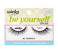 Ardell Winks Be Yourself Lashes - Vibez Style, Bold & Expressive Black Strip, Easy Application, Dramatic Look False Eyelashes, 1-Pair
