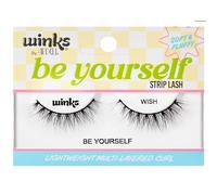 Ardell Winks Be Yourself Lashes - Wish Style, Black Strip Lashes with Multilayered Curl, Full Volume, Natural Look, False Eyelashes, 1-Pair