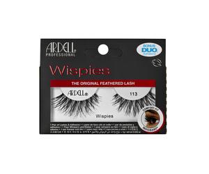 Ardell Wispies 113 False Eyelashes, Duo Adhesive Included, Medium Volume, Long Length, Vegan Friendly, 1 Pair (Pack of 1)