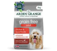 Arden Grange Grain Free Adult Chicken & Superfoods Dry Dog Food 2 kg - 43% Chicken with Sweet Potato - Hypoallergenic Recipe with Prebiotics, Joint Support and Omega Oils - Made in England