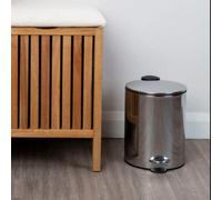 Arden Silver Stainless Steel Pedal Bin with Removable Inner Bucket 5 Litre