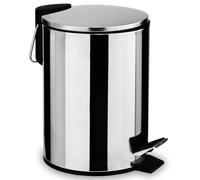 arden stainless steel 3 litre pedal bin in silver