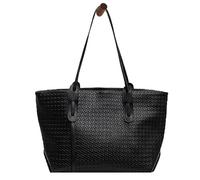 Arden Weaver Tote, Large Capacity Woven Tote Bag, Retro Handbag Shoulder Bag Classic & Versatile (Black)