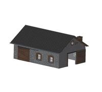 Ardennes Stone Shed - Scale O 1:43.5 - Prestige Architecture - Custom Model - Made in Alsace - Luxury Kit (Artist Edition (Immaculate White))