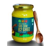 Ardent Source A2 Gir Cow Ghee Organic Bilona Method 500ml 100% Pure & Healthy Authentically made by Hand Churning Curd Bilona Method Grassfed