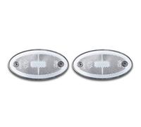 Ardillion 2 FUNCTIONS 12V 24V WHITE OVAL 2 x LED FRONT POSITION OUTLINE LIGHTS CLEARANCE LAMPS DIRECTION INDICATORS TRUCK LORRY VAN CAMPER CARAVAN TRAILER BUS PICKUP TUNING
