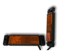 Ardillion 2 x 12V 24V LED AMBER/YELLOW/ORANGE SIDE MARKER OUTLINE POSITION LIGHTS CLEARANCE PARKING LAMPS REFLECTORS TRAILER LORRY TRUCK PICKUP VAN BUS CHASSIS