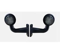 Ardillion # 2 x 24V LED Position Marker Red White Lights Smoked Lens Trailer Chassis Truck