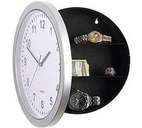 Ardisle Hidden Compartment Wall Clock, 9.875 Inches Diameter, White Dial, Plastic Frame, Contemporary Style, Christmas Theme, Quartz Movement, Indoor Use