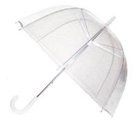 Ardisle Large Clear Dome See Through Umbrella Handle Transparent Walking Brolly Ladies