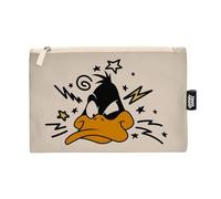 ARDITEX, Daffy Duck Toiletry Bag, Children's Girls' Make-Up Bag, Perfect for Carrying Lo Travel Accessories, Fabric Vanity Bag, Ideal for Storing Small Objects, Cotton, 22.5 x 16 cm, beige, LOONEY