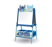 ARDITEX - Disney Stitch Children's Chalkboard with Double Surface for Chalk and Markers and 2 Fabric Storage Boxes - 54 x 45 x 117 cm - 24 x 30 x 15 cm - Blue