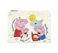 ARDITEX, Peppa Pig Toiletry Bag, Fabric Kids Wash Bag with Zipper, Ideal for Organizing Cosmetics Or Small Items, Durable Cotton with Inner Lining, 22.5 x 16 cm
