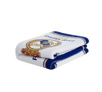 ARDITEX Real Madrid Fleece Throw Blanket, Coral Fleece Blanket for Sofa, Super Soft and Very Warm, 150 x 95 cm, White