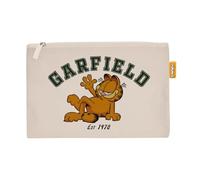 ARDITEX, Garfield Toiletry Bag, Make Up Pouch for Children, Perfect for Carrying Lo Travel Accessories, Fabric Vanity Bag, Ideal for Storing Small Objects, Cotton, 22.5 x 16 cm, beige, Garfield