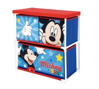 ARDITEX WD14918 Disney-Mickey Shelf with 3 Textile Bins 53 x 30 x 60 cm