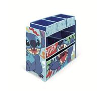 Lilo & Stitch Wooden Toy Organiser with 6 Storage Bins - Blue