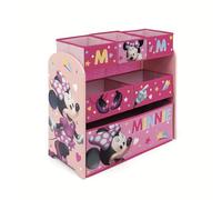 ARDITEX Wooden, wood, Pink, Minnie Mouse Toy Organiser with 6 Storage Bins