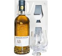 Ardnamurchan AD Whisky Gift Pack | Highland Single Malt Core Expression | 46.8% ABV | 70cl With Gift Box | 2 x Whisky Glasses | Crafted in Scotland by the Ardnamurchan Distillery