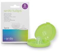 ARDO Tulips Contact Nipple Shields with Storage Case. Soft Silicone Breastfeeding Shield Set Free from BPA for Nipple Protection When Breastfeeding. Nursing Essentials for Mum & Baby. (Small)