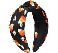Ardorchid Halloween Headbands for Women Rhinestone Crystal Sparkle Candy Knot Headbands Halloween Outfits Gifts Wide Jeweled Hair Accessories