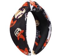 Ardorchid Halloween Headbands for Women Spooky Spider Web Witch Hat Bat Ghost Headbands Moon Knotted Headband Embellished Wide Halloween Hair Accessories Outfits Party Gifts
