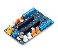 Arduino Nano Motor Carrier [ABX00041] - Add-on for Nano 33 IoT Board, Motor Control with 4 MP6522 Motor Drivers, ATSAMD11 Arm Cortex-M0+ (48MHz)