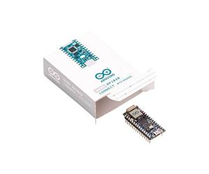 Arduino Nano RP2040 Connect with Headers [ABX00053] - Dual-Core Microcontroller with Wi-Fi, Bluetooth 5.0, 3D Sensors, and Full Header Pins for IoT & Edge Computing Projects