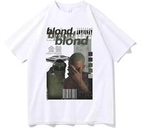 ARDYX Blond Frank Ocean Hip Hop Tshirt Summer Men Fashion Loose T-Shirt Regular Men's Cotton T Shirt Tops White