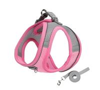 ARDZLALS Pet Harness Dog Leash Breathable Pet Chest Harness Anti-breakaway Dog rope Reflective Pet Leash-pink-l