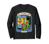 Are We There Yet Alien UFO Retro Vintage Funny Adult Humor Long Sleeve T-Shirt