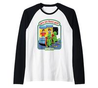 Are We There Yet Alien UFO Retro Vintage Funny Adult Humor Raglan Baseball Tee